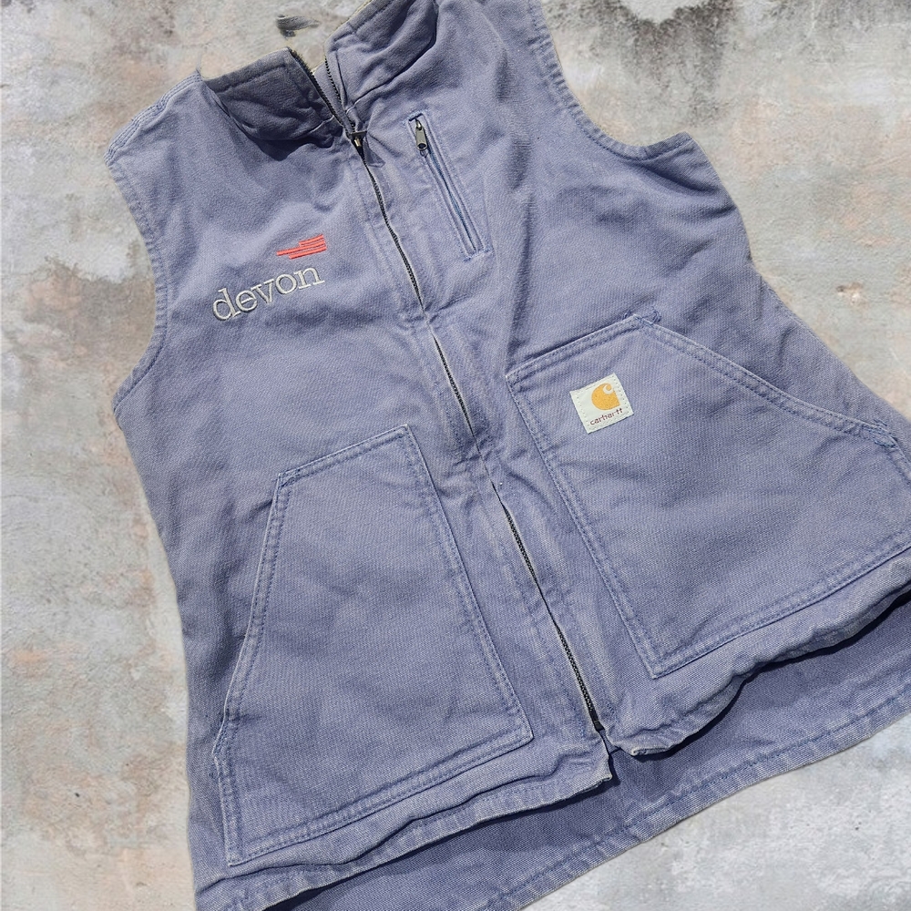 Carhartt Purple Corduroy Vest with Front Pockets